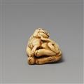 Netsuke eines sitzenden Tigers. Elfenbein. 18. Jh. - image-6