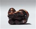 Netsuke eines fauchenden Tigers. Holz. 19. Jh. - image-3