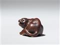 Netsuke eines fauchenden Tigers. Holz. 19. Jh. - image-4