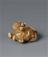 A small Kyoto ivory netsuke of a tiger. First half 19th century - image-8