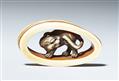 An Osaka partly stained ivory netsuke of tiger by Anraku. Around 1860 - image-3