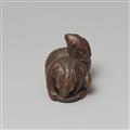 A wood netsuke of two rats by Shoto. First half 19th century - image-5