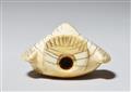 A very large ivory netsuke of a fukura suzume. Second half 18th century - image-4