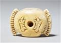 Netsuke eines sehr großen fukura suzume. Elfenbein. 2. Hälfte 18. Jh. - image-6