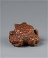 An Ise boxwood netsuke of a toad by Masanao. 19th century - image-9