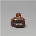 A boxwood netsuke of a coiled snake. 19th century - image-5