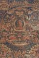 A large Thangka of Amitabha in Sukhavati Heaven. Tibet. 19th century - image-1