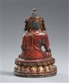 A gilt and lacquered bronze figure of Bhaisajyaguru, the Medicine Buddha. In the style of the late Ming dynasty - image-2