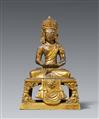 A fire-gilt bronze figure of Buddha Amitayus. Qianlong period, around 1770 - image-1