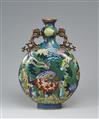 A very large cloisonné enamel moon flask. 19th century - image-2