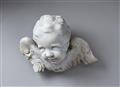 A marble WINGED HEAD OF AN ANGEL - image-1