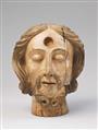 A polychrome oakwood HEAD OF SAINT JOHN THE BAPTIST - image-2