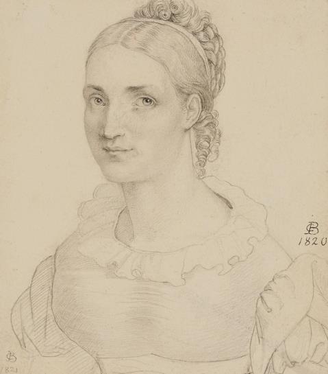  MONOGRAMMIST CB - PORTRAIT OF A YOUNG LADY
