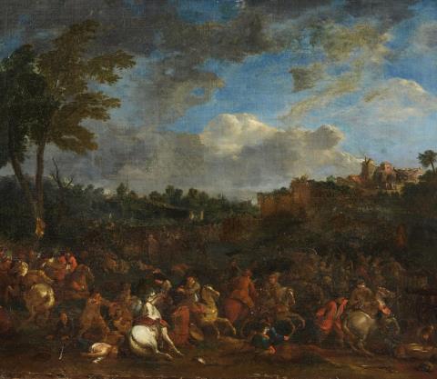 Jasper Broers - Cavalry Battle by a Village