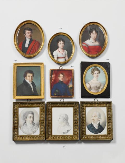 Eugénie Despois - A set of three French portraits of the Familie Templier by Eugènie Despois.