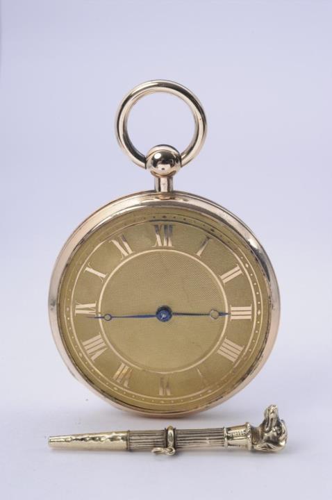 Felix Pernetti - A 14k red gold guilloched demi-savonnette with musical mechanism.