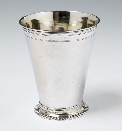 Gottschalk Dannemann - A Lübeck interior gilt silver beaker