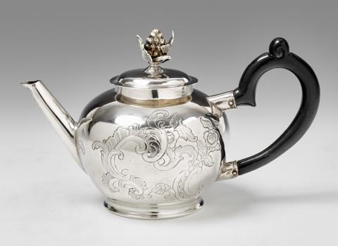 Wilhelm Gottlieb Hahn - A Tilsit silver teapot