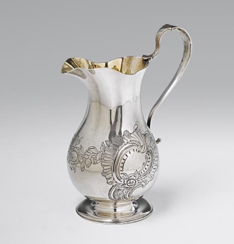 Abraham Moll - A Biel interior gilt silver cream pitcher