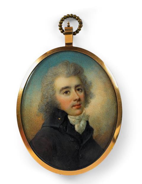 Abraham Daniel - An English portrait miniature of a young man.