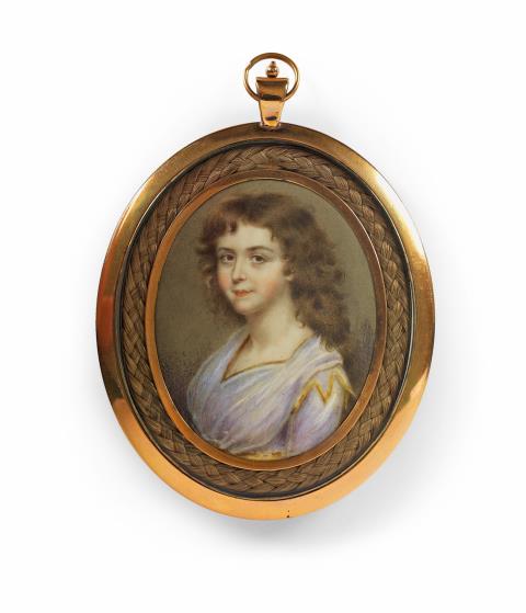 Robert Bowyer - An English portrait miniature of Anne West.