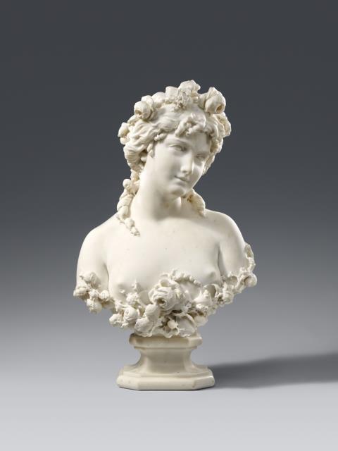 Pietro Calvi - A marble bust of Flora by Pietro Calvi