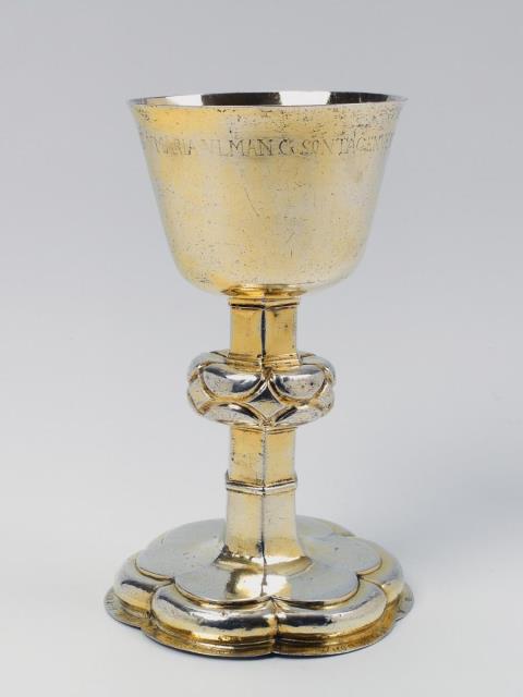 Johann Breit - A Silesian silver communion chalice. Presumably Görlitz, marks of Johann Breit, ca. 1670.