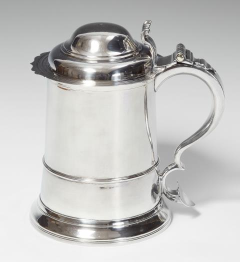 Isaac Cookson - A George II Newcastle silver tankard. Marks of Issac Cookson, 1751.