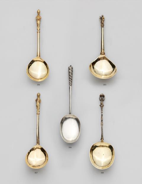 Kilian Fries - A Zurich silver gilt herm spoon