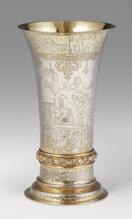 Dietrich Brey - An important parcel gilt Strasbourg Renaissance silver beaker