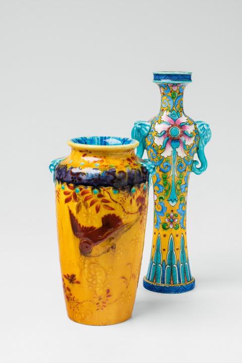 Théodore Deck - Zwei chinoise Vasen
