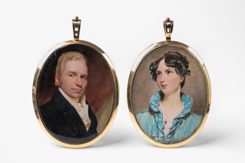 Andrew Robertson - Miniature portraits of a lady and a gentleman
