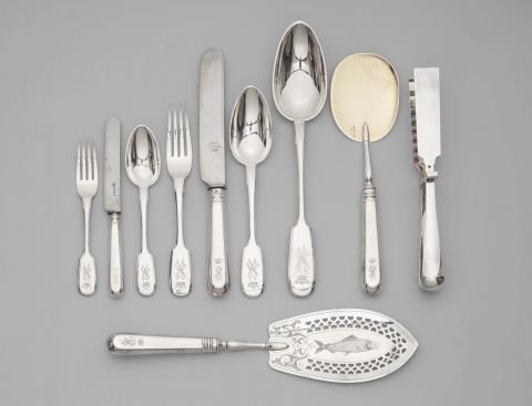 Gawrijl Gratschew - A St. Petersburg silver cutlery set