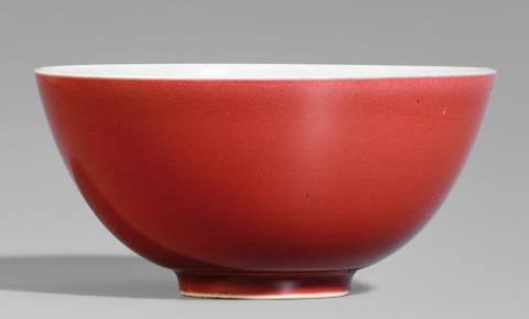 Georg Lauer - A copper-red-glazed bowl. Qing dynasty (1644-1911)