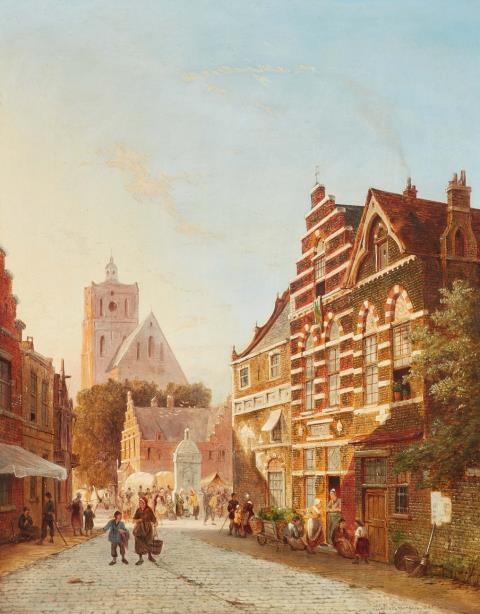 Pieter Cornelis Dommersen - Street in Old Utrecht