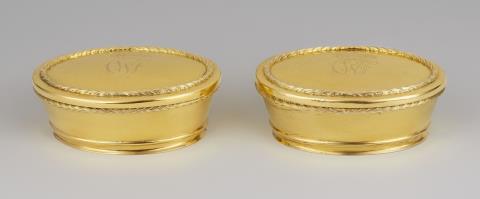 Johan Carl Hoffmann - A pair of Braunschweig silver spice boxes made for Duke Carl Wilhelm Ferdinand zu Braunschweig-Lüneburg