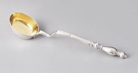 Johann Adolph Borns - A small Bautzen Baroque silver ladle