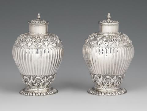 Jan Zoutman - A pair of Haarlem silver tea caddys