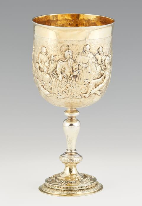 Hieronymus Priester - A William II silver gilt communion cup