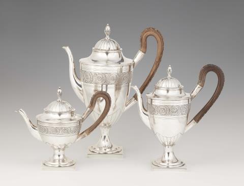 Johann Heinrich Busch - Three Augsburg silver jugs