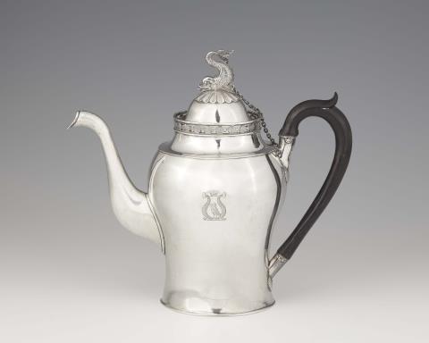 Johann Carl David Schönfeld - A Schwerin silver coffee pot