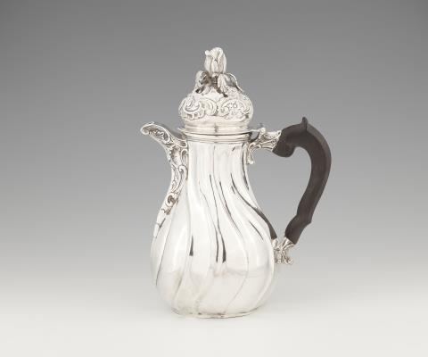 Johann Christian Wrigge - A Hamburg Rococo silver coffee pot