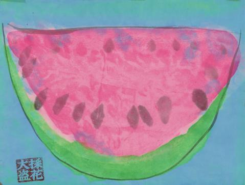 Walasse Ting - Untitled (Watermelon).