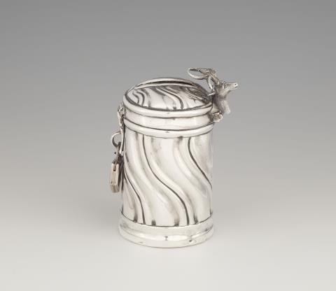 Michael Alex - A Breslau silver money box with hunting motifs