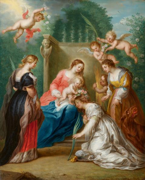 Andries Beschey - The Crowning of Saint Catherine of Alexandria, with Saint Apollonia and Saint Margaret of Antioch