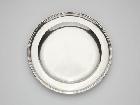 Friedrich Reinhard Schrödel - A Dresden Baroque silver dish