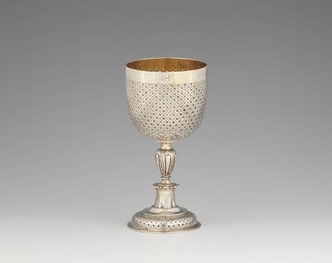 Hieronymus Korner - A parcel gilt Viennese silver goblet