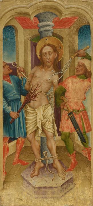 Meister des Friedrich-Altars (Wiener-Neustädter Altars) von 1447 - Die Geißelung Christi. Die Dornenkrönung. Aussenseiten von zwei Altarflügeln