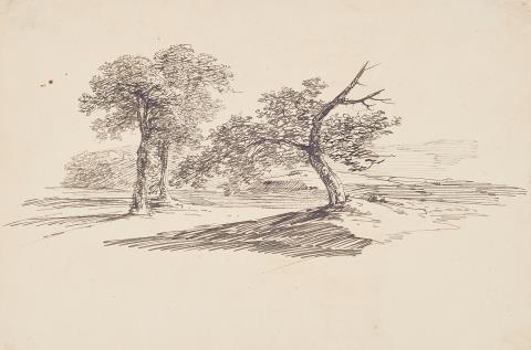 Carl Friedrich von Rumohr - Weite Landschaft mit Bäumen
