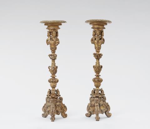 André Boulle - A museum quality pair of giltwood candelabra stands